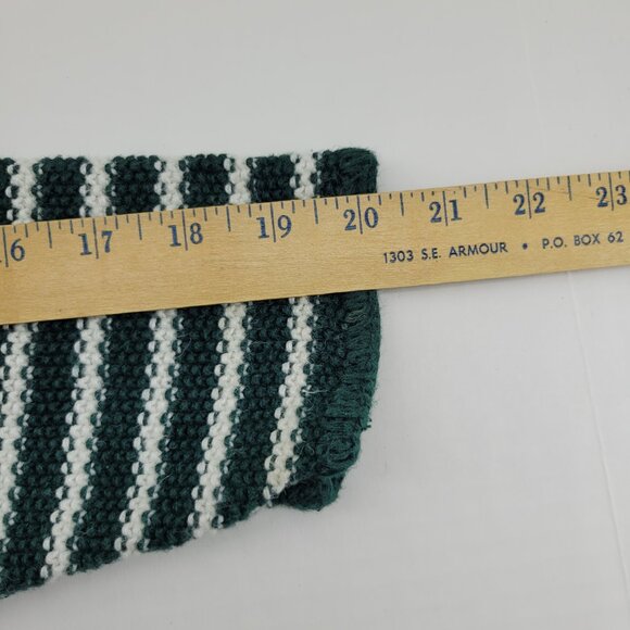 VTG Paris Sport Club Cardigan Sweater Women's S Green Stripe Ramie Cotton EUC - Picture 16 of 16